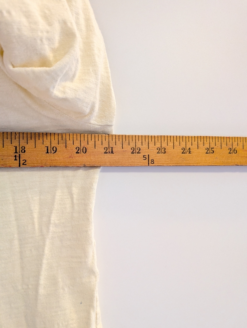 Women's Cream 3/4 Sleeve Scoop Neck Top - Picture 8 of 9